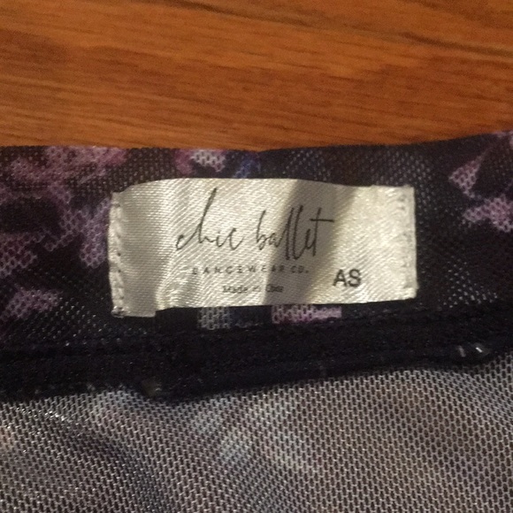 Purple flower mesh ballet circle skirt - Picture 7 of 8